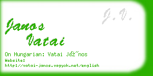 janos vatai business card